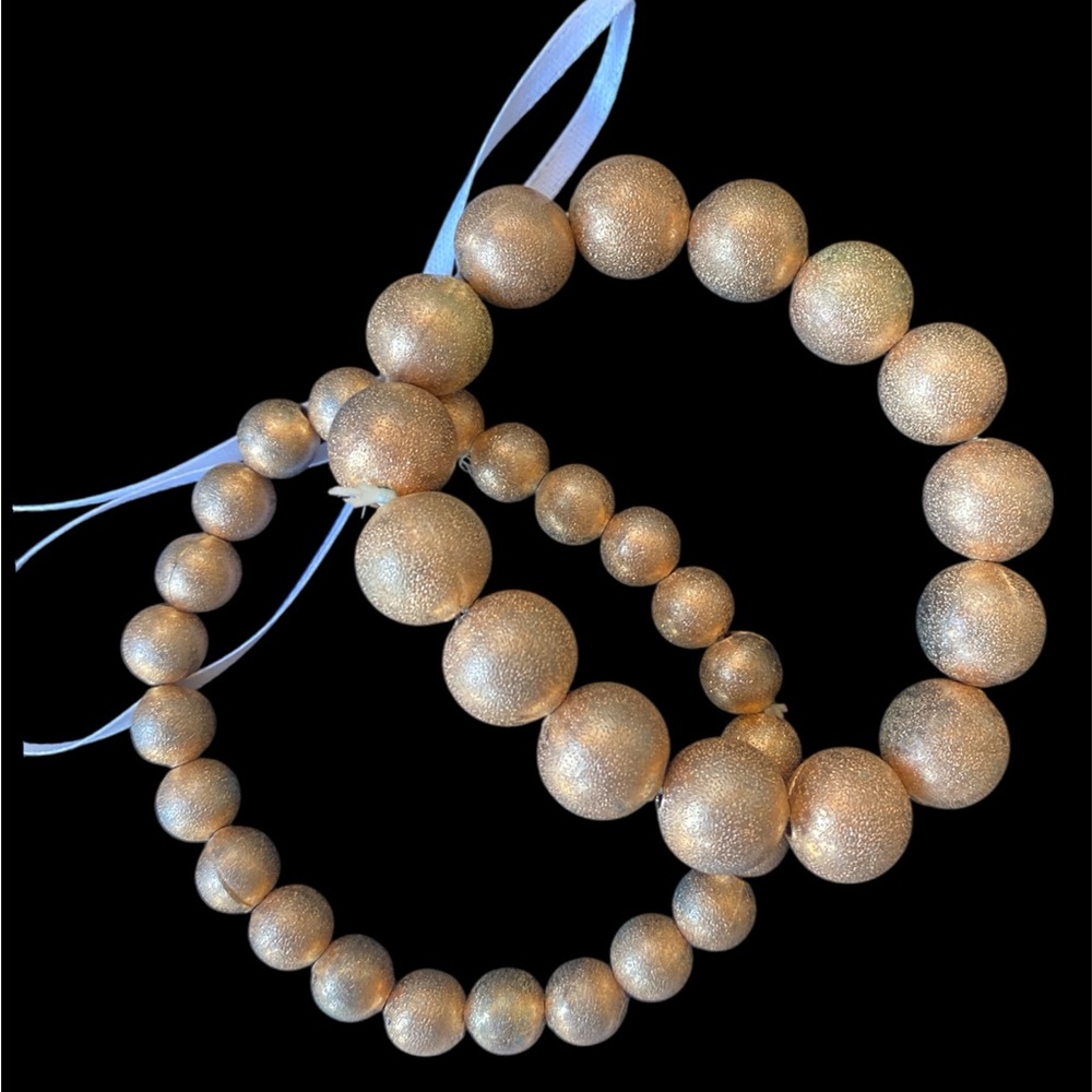 Gold Double Strand Bracelet with Elegant Beads